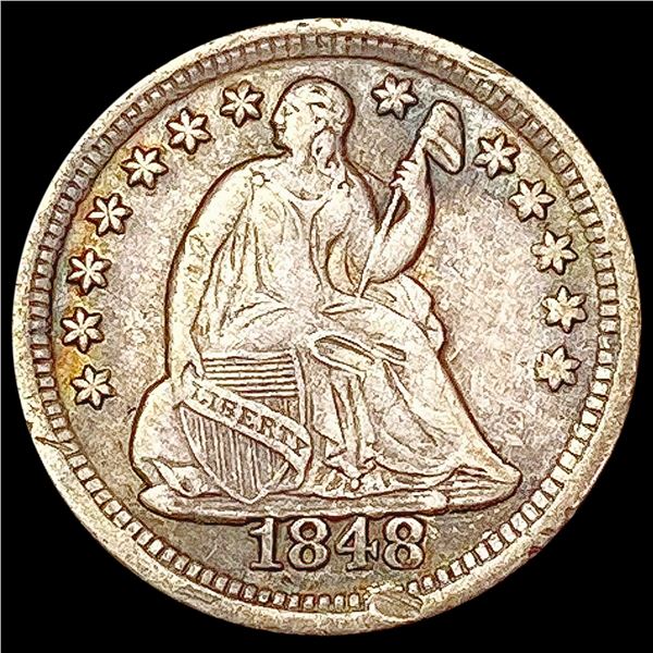 1848-O Seated Liberty Half Dime CLOSELY UNCIRCULATED