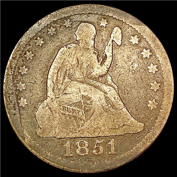 1851-O Seated Liberty Quarter NICELY CIRCULATED