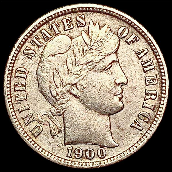 1900-S Barber Dime CHOICE AU
