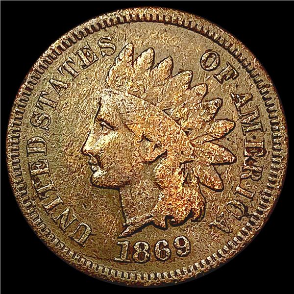1869 Indian Head Cent LIGHTLY CIRCULATED
