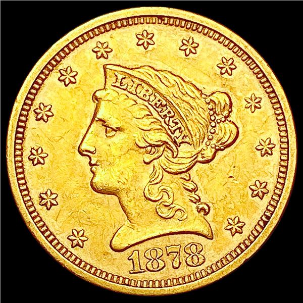 1878-S $2.50 Gold Quarter Eagle CLOSELY UNCIRCULATED