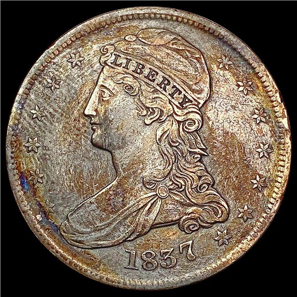 1837 Capped Bust Half Dollar NEARLY UNCIRCULATED
