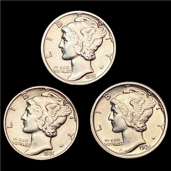 [3] 1931-1934 Mercury Dime UNCIRCULATED