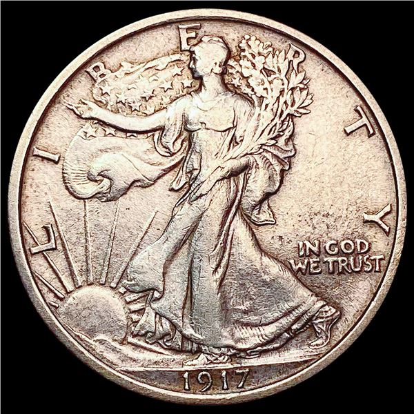 1917-D REV Walking Liberty Half Dollar CLOSELY UNCIRCULATED