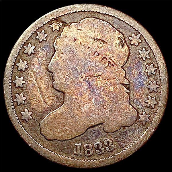 1833 Capped Bust Dime NICELY CIRCULATED