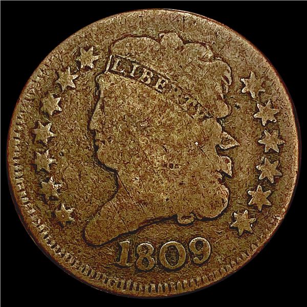 1809 Classic Head Half Cent NICELY CIRCULATED