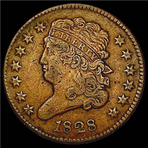 1828 "13 Stars" Classic Head Half Cent LIGHTLY CIRCULATED
