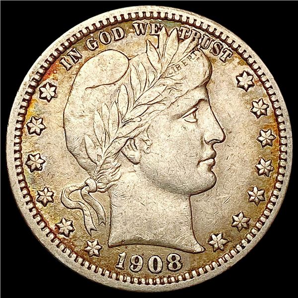 1908 Barber Quarter NEARLY UNCIRCULATED