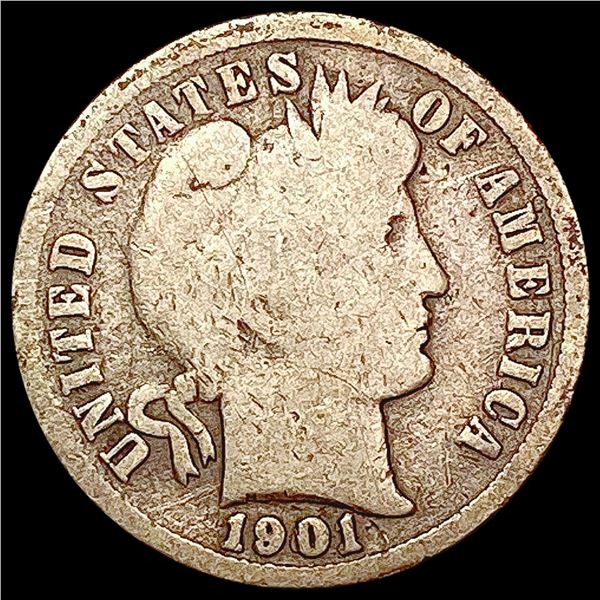 1901-S Barber Dime NICELY CIRCULATED