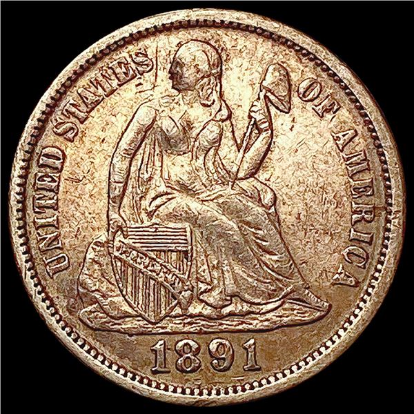 1891 Seated Liberty Dime CLOSELY UNCIRCULATED