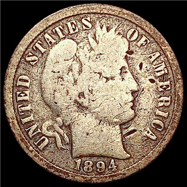 1894-O Barber Dime LIGHTLY CIRCULATED