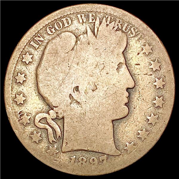 1897-S Barber Half Dollar NICELY CIRCULATED