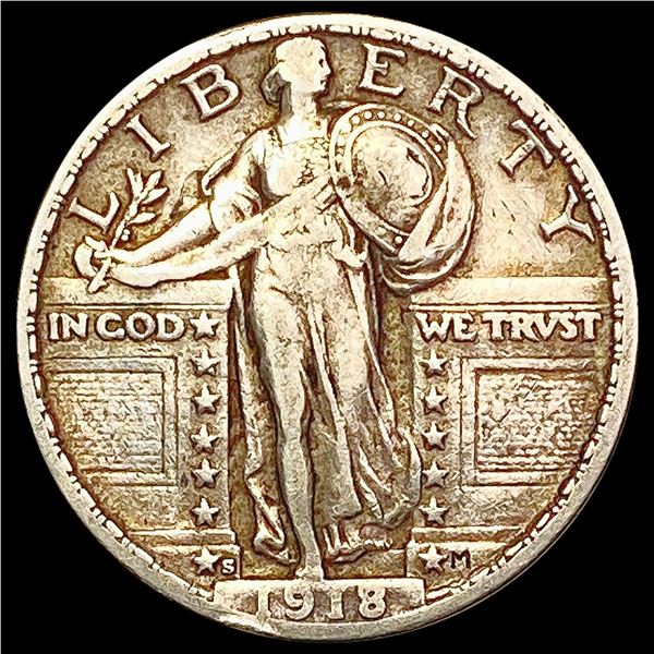 1918-S Standing Liberty Quarter NEARLY UNCIRCULATED