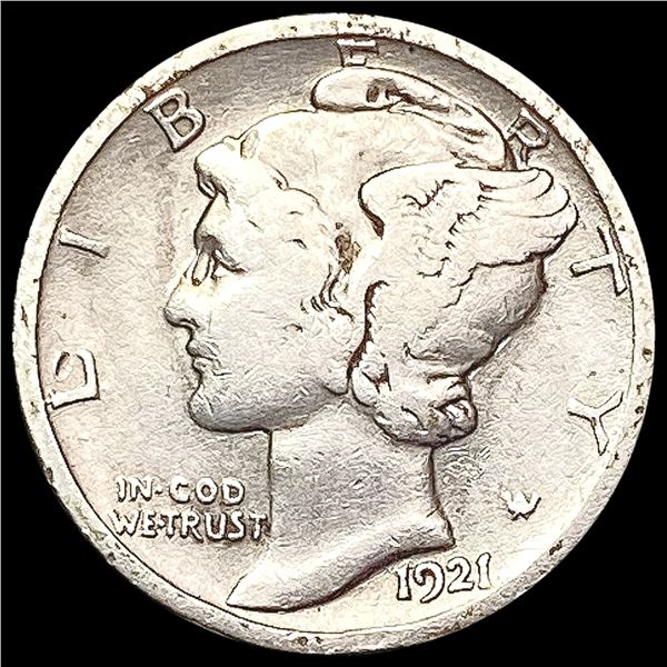 1921 Mercury Dime NEARLY UNCIRCULATED