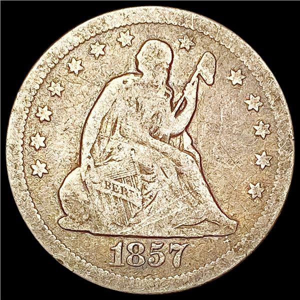 1857-O Seated Liberty Quarter NICELY CIRCULATED