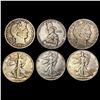 Image 1 : [6] 1908-1936 Varied US Half Dollar Lot HIGH GRADE