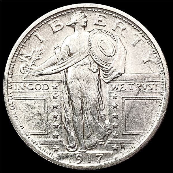 1917 T1 FH Standing Liberty Quarter CHOICE BU