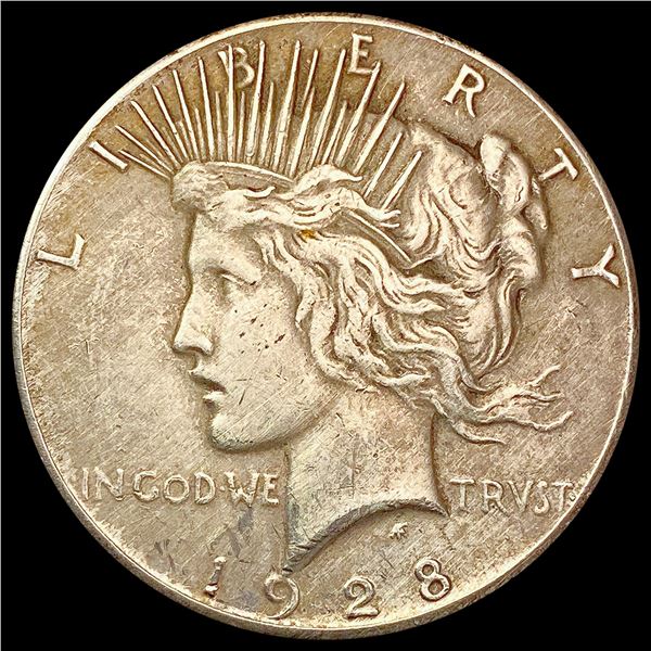 1928 Silver Peace Dollar CLOSELY UNCIRCULATED