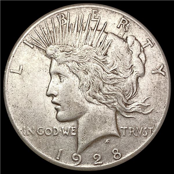 1928 Silver Peace Dollar NEARLY UNCIRCULATED