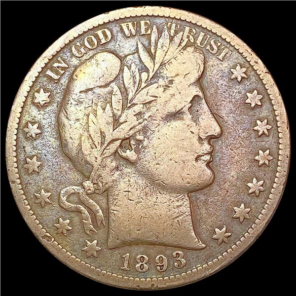 1893-S Barber Half Dollar LIGHTLY CIRCULATED