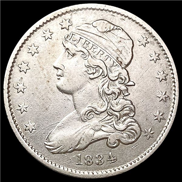 1834 Capped Bust Quarter CHOICE AU