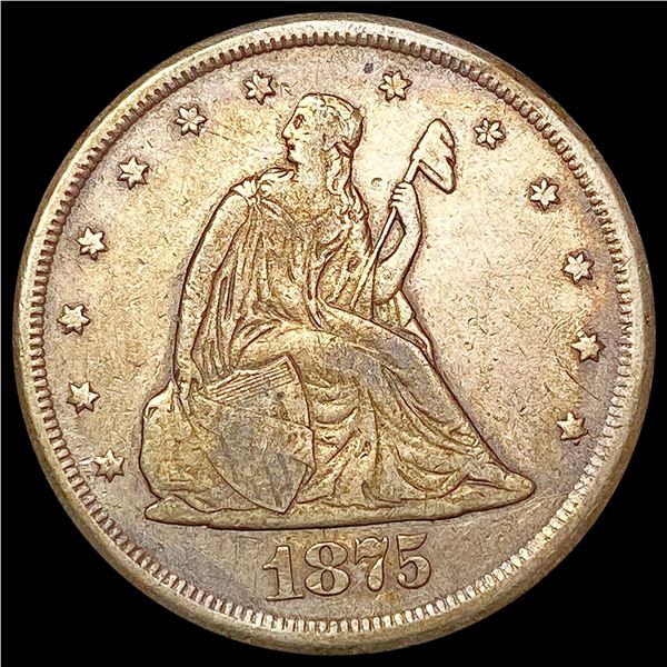 1875-CC Twenty Cent Piece NEARLY UNCIRCULATED
