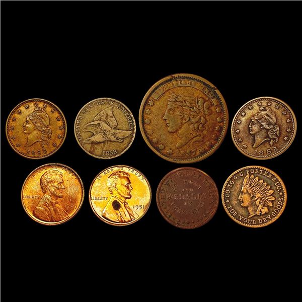 [8] 1837-1951 Varied US Copper Coinage HIGH GRADE