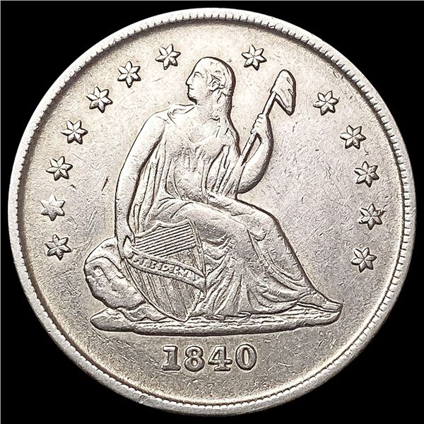 1840-O Seated Liberty Quarter CLOSELY UNCIRCULATED