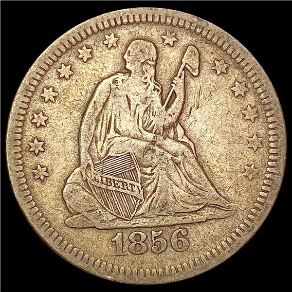 1856 Seated Liberty Quarter NEARLY UNCIRCULATED