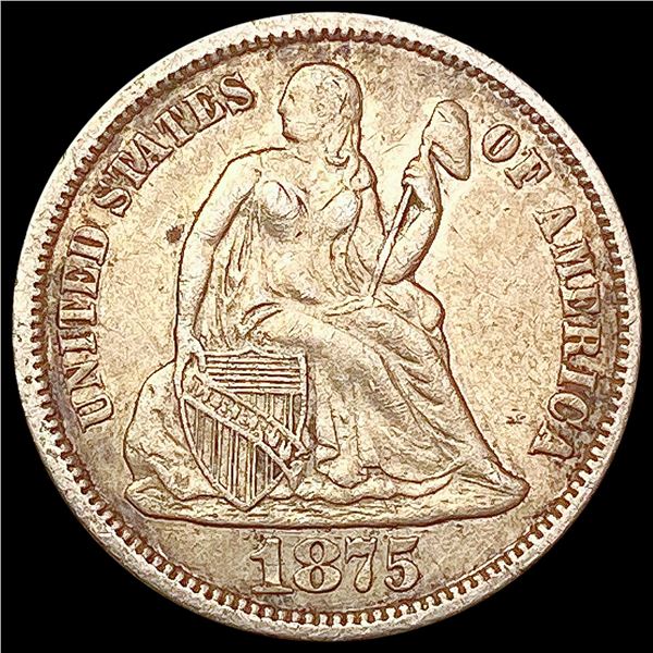 1875 Seated Liberty Dime CLOSELY UNCIRCULATED