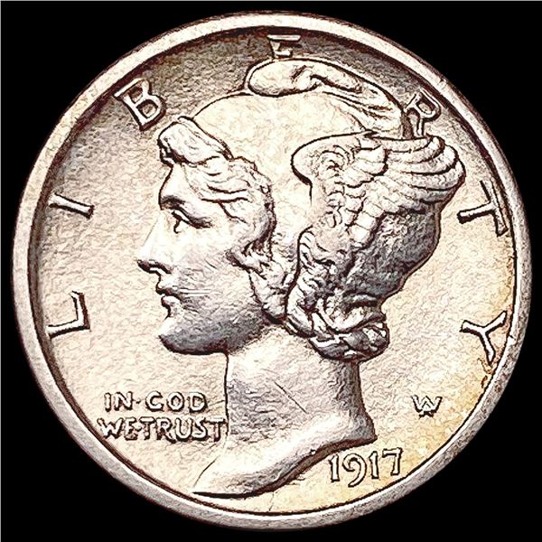 1917-D FSB Mercury Dime CHOICE BU