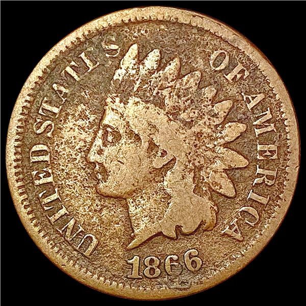 1866 Indian Head Cent NICELY CIRCULATED