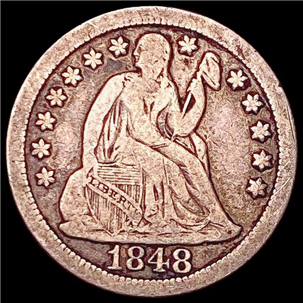 1848 Seated Liberty Dime LIGHTLY CIRCULATED