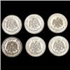 1932-1944 Mexico Silver 1 Pesos Lot [6 Coins] UNCIRCULATED