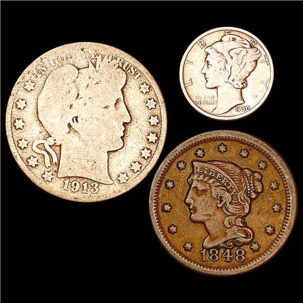 [3] 1848-1930 Varied U.S. Coinage CLOSELY UNCIRCULATED
