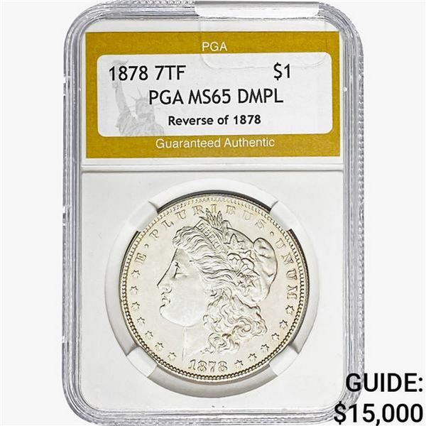 1878 REV 78 Morgan Silver Dollar PGA MS65 DMPL