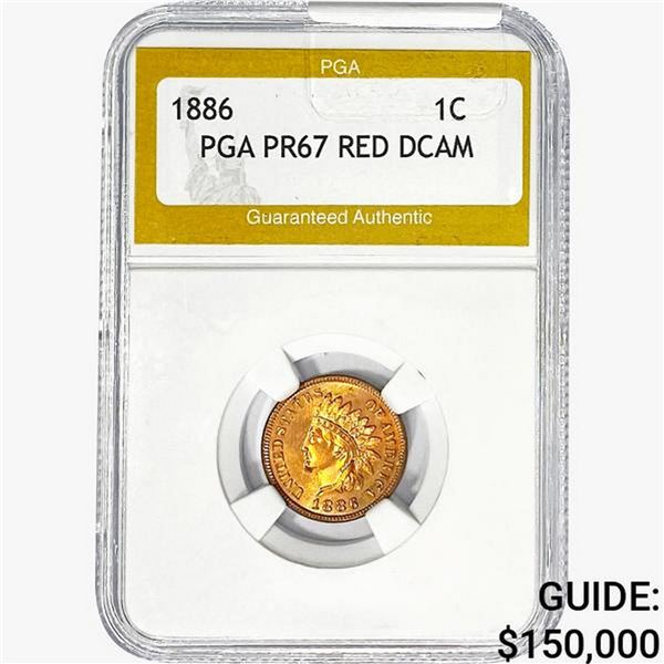 1886 Indian Head Cent PGA PR67 RED, DCAM
