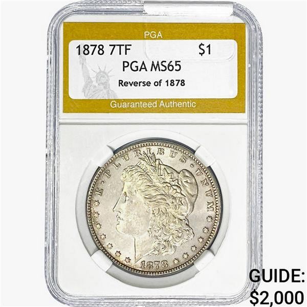 1878 REV 78 Morgan Silver Dollar PGA MS65