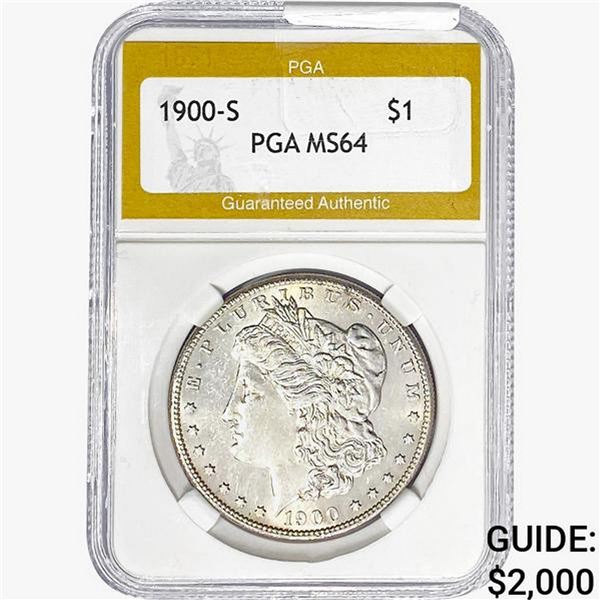 1900-S Morgan Silver Dollar PGA MS64