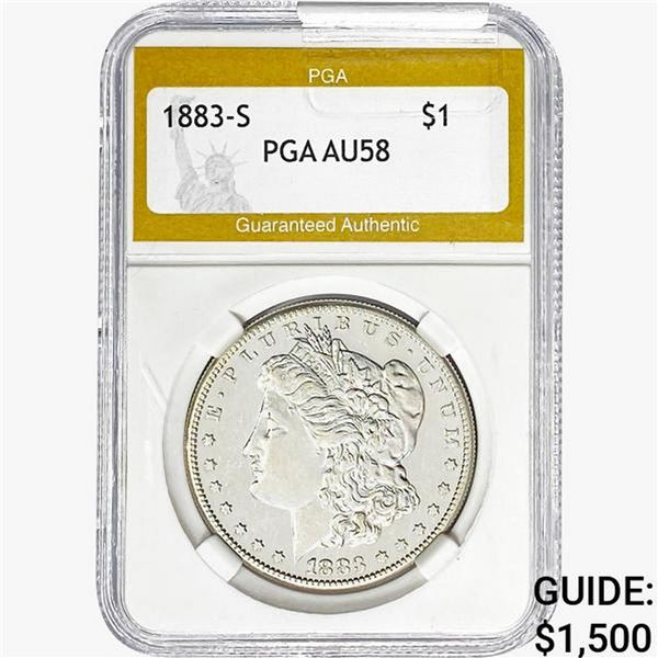 1883-S Morgan Silver Dollar PGA AU58