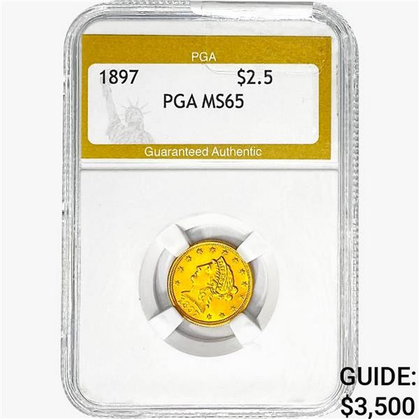 1897 $2.50 Gold Quarter Eagle PGA MS65