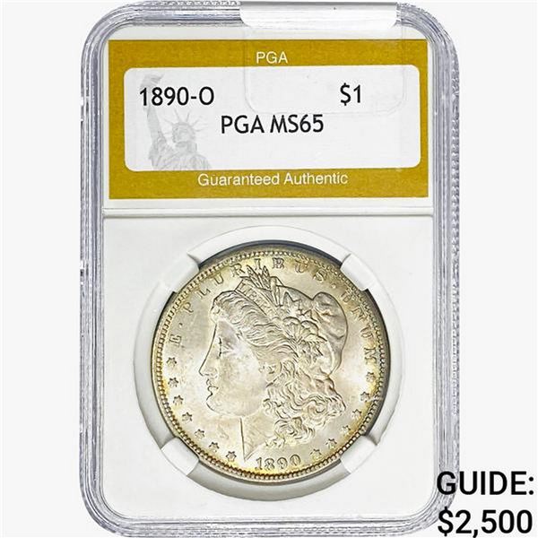 1890-O Morgan Silver Dollar PGA MS65