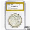 1878 REV 79 Morgan Silver Dollar PGA MS63+