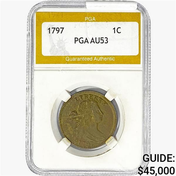 1797 Draped Bust Large Cent PGA AU53