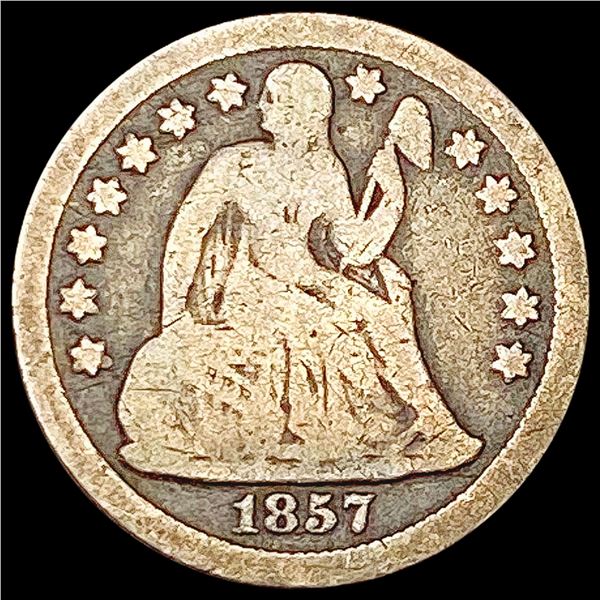 1857 Seated Liberty Dime LIGHTLY CIRCULATED