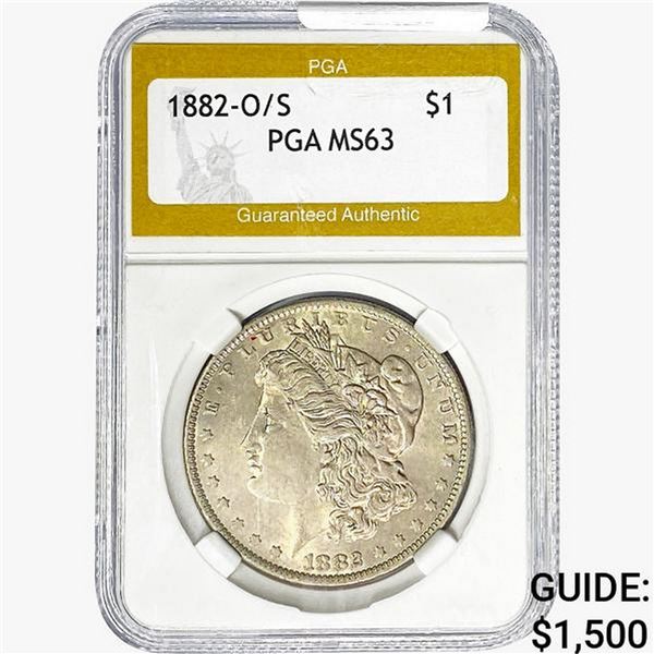 1882-O/S Morgan Silver Dollar PGA MS63