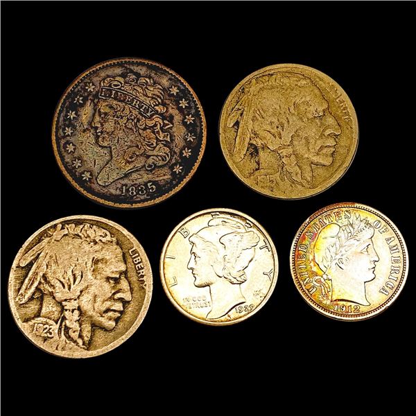 [5] 1835-1923 Varied U.S. Coinage HIGH GRADE