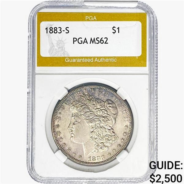 1883-S Morgan Silver Dollar PGA MS62