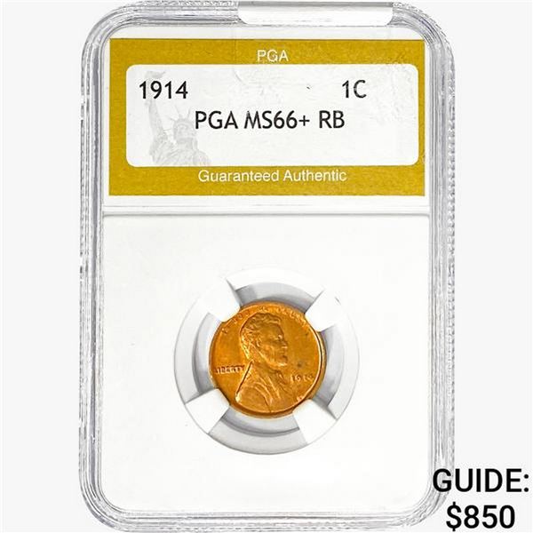 1914 Wheat Cent PGA MS66+ RB