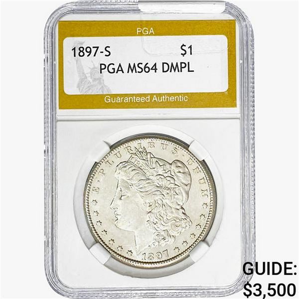 1897-S Morgan Silver Dollar PGA MS64 DMPL